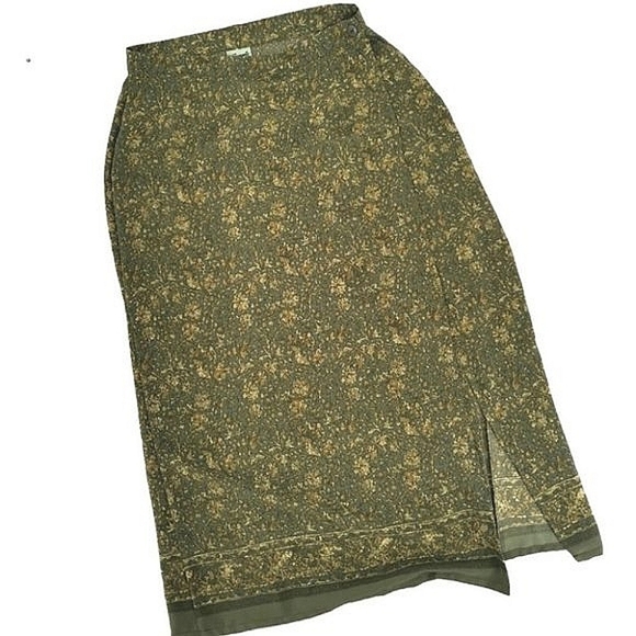 Penman's Dresses & Skirts - Penman's Women's Vtg Olive Green Floral Skirt